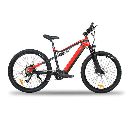 500W Electric Mountain Bike – 27.5" Frame, 48V Battery, 27-Speed Bafang Motor (Red)