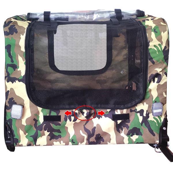 Camouflage Folding Bike Trailer – Cargo Carrier for Camping & Travel