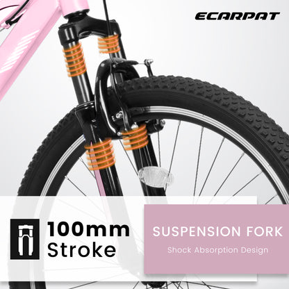 Mountain Bike – TrailLite 26” | Front Suspension | 21-Speed | Pink