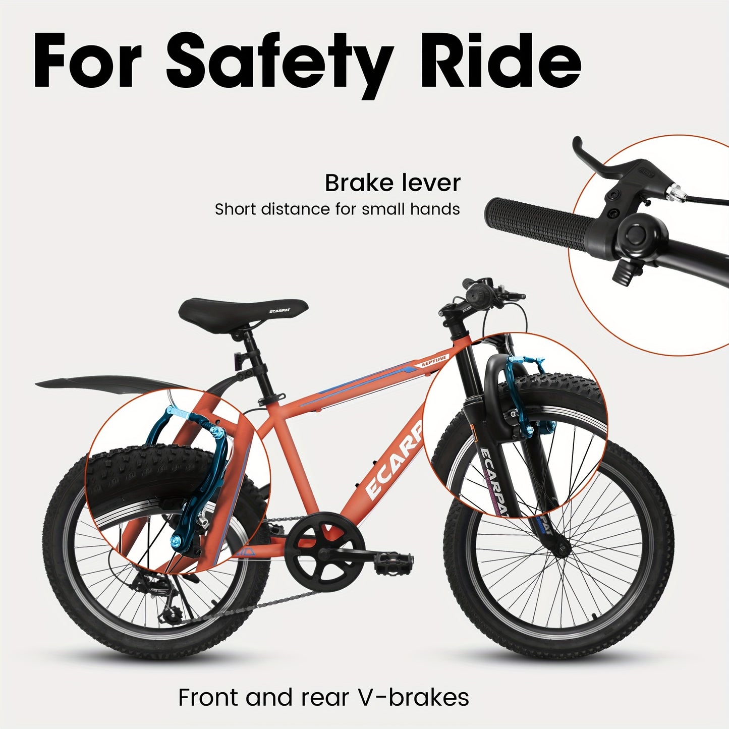 20" Kids Mountain Bike – 7-Speed, Front Suspension (Boys & Girls)