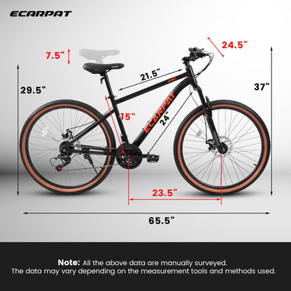 Mountain Bike – TrailLite 24” | Hardtail | 21-Speed | Red-Black