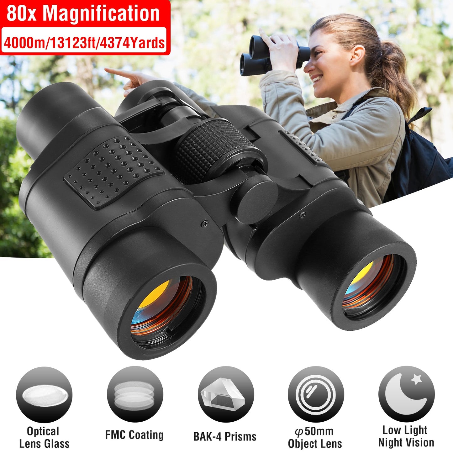 Binoculars – HD Lens | Low-Light Viewing