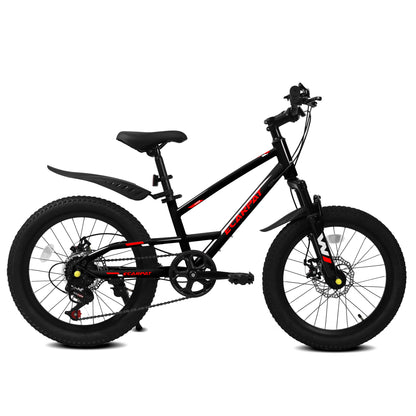 Kids Mountain Bike – TrailKid 20” | Front Suspension | 7-Speed | Black