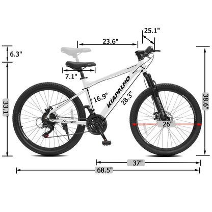 Mountain Bike – AllTrail 26” | Hardtail | 21-Speed | White
