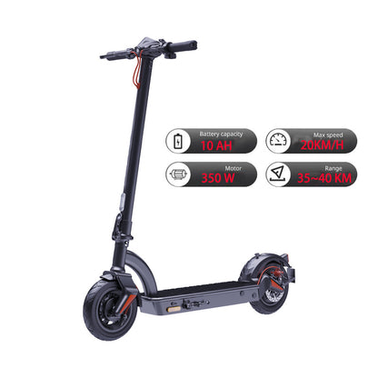 350W 10" Electric Scooter – 25-Mile Range, Foldable Commuter Design (Adults)