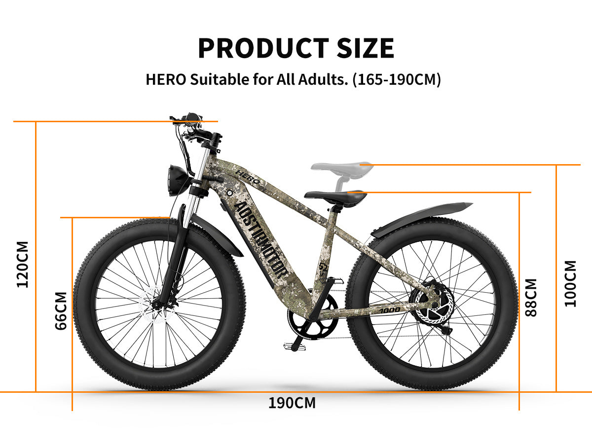 52V All-Terrain Fat Tire E-Bike – 26" Tires, 20Ah Battery, Hydraulic Disc Brakes