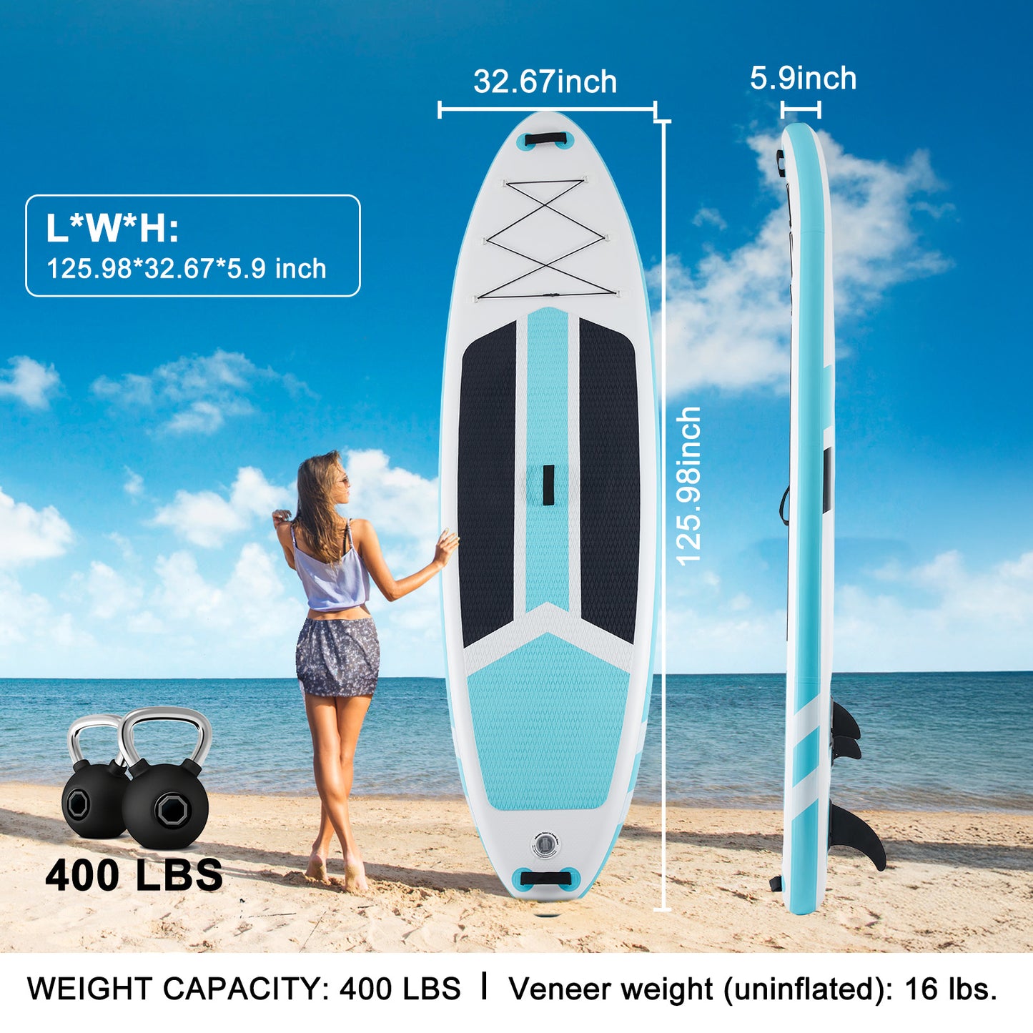 Inflatable Stand Up Paddle Boards 10 Ft 5 In Premium SUP Paddle Board With Accessories
