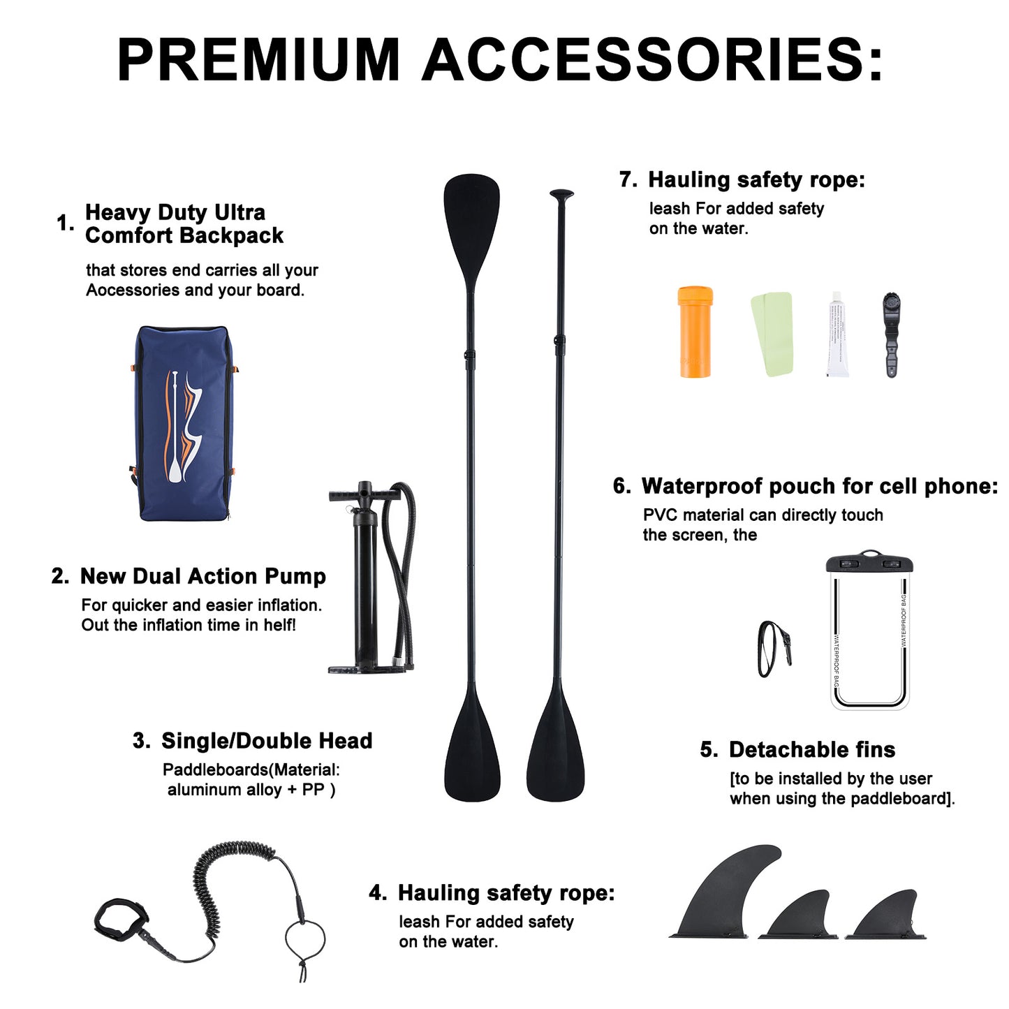 Inflatable Stand Up Paddle Boards 10 Ft 5 In Premium SUP Paddle Board With Accessories