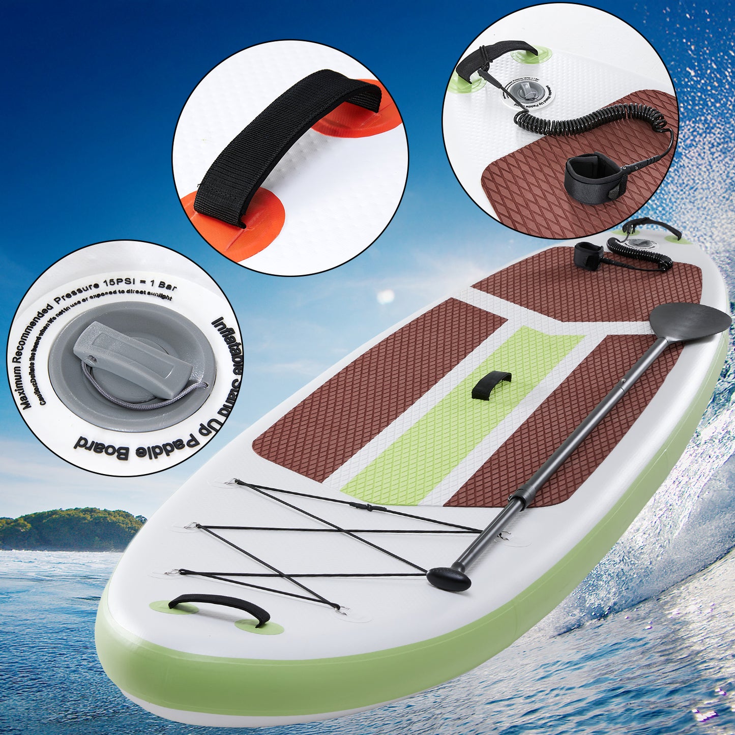 Inflatable Stand Up Paddle Boards 10 Ft 5 In Premium SUP Paddle Board With Accessories