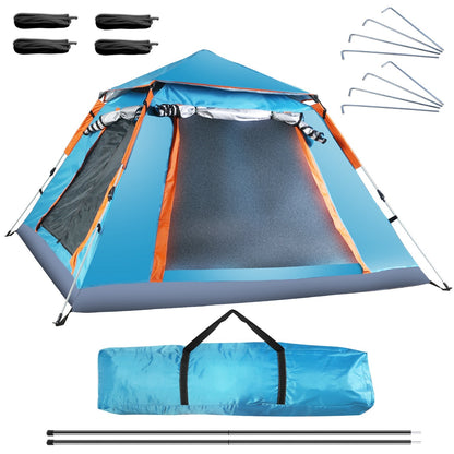 4-5 Person Waterproof Camping Tent – Double Layer, Mosquito Nets & Carry Bag