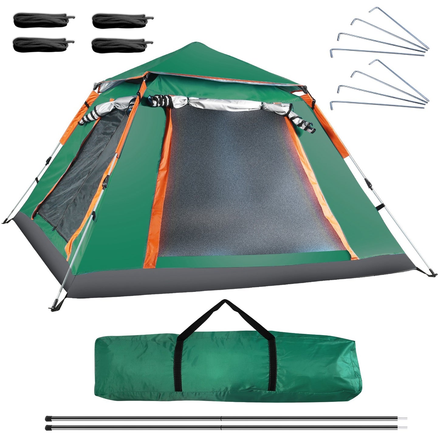 4-5 Person Waterproof Camping Tent – Double Layer, Mosquito Nets & Carry Bag