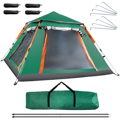 4-5 Person Waterproof Camping Tent – Double Layer, Mosquito Nets & Carry Bag