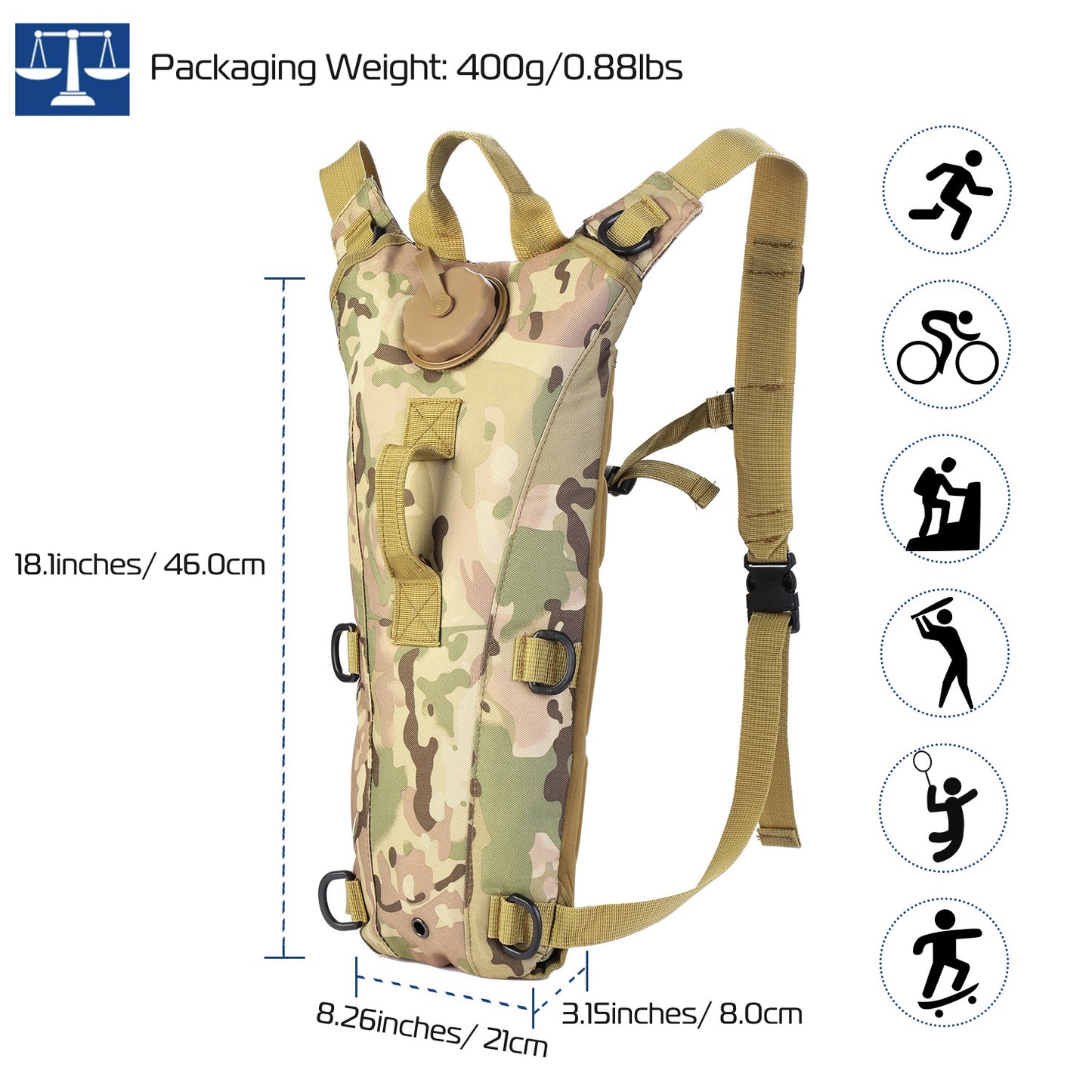 Hydration Backpack – 3L Water Bladder