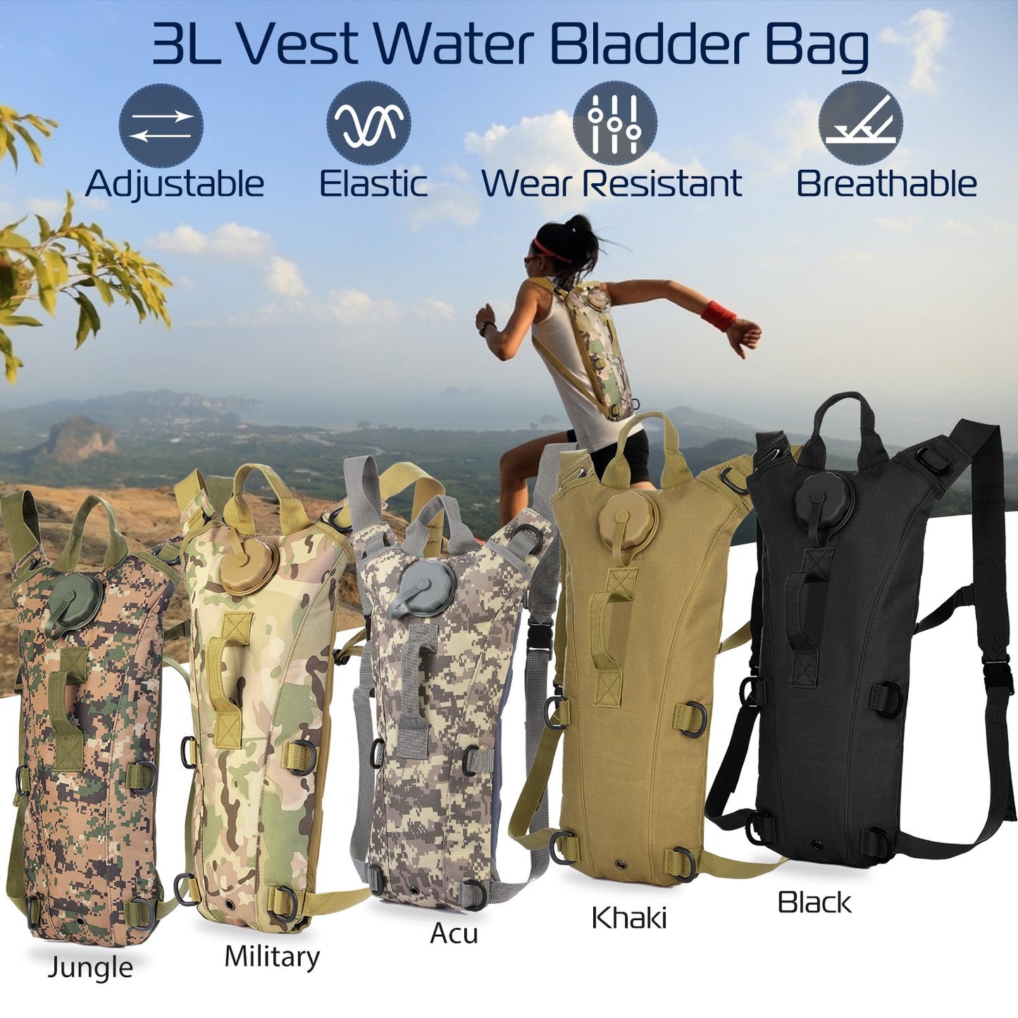 Hydration Backpack – 3L Water Bladder