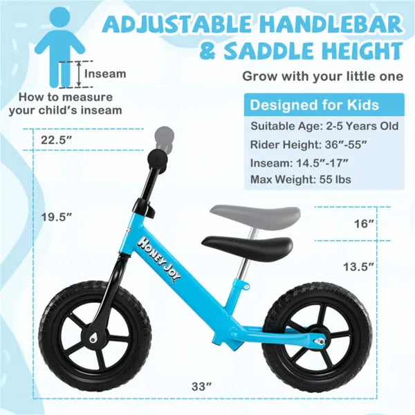 Balance Bike – TinyRider | Ages 2-5 | Lightweight | Black