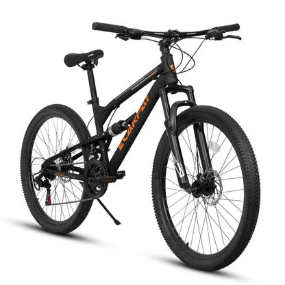 26" Steel Frame Mountain Bike – Shock Fork, 21-Speed (Unisex)