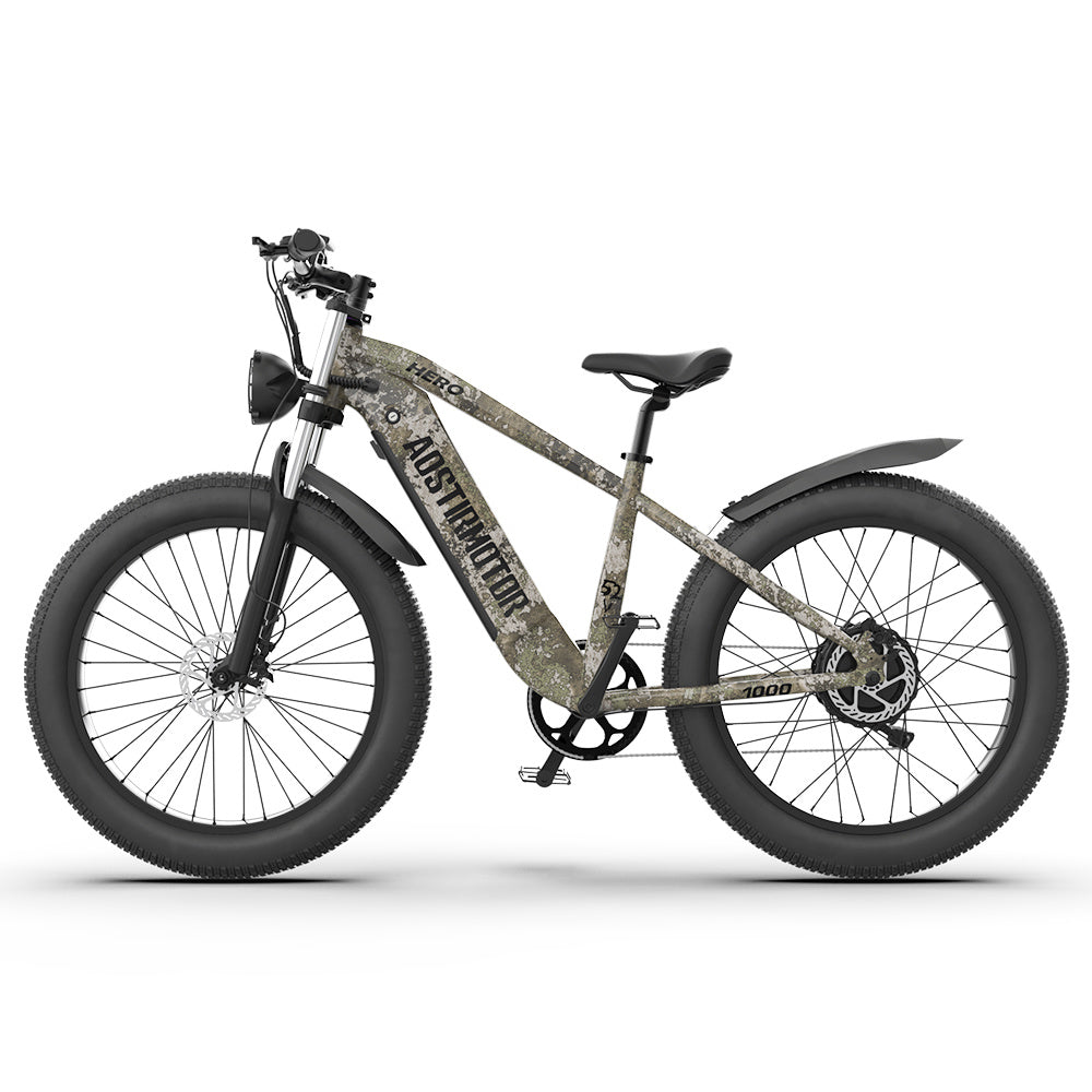52V All-Terrain Fat Tire E-Bike – 26" Tires, 20Ah Battery, Hydraulic Disc Brakes
