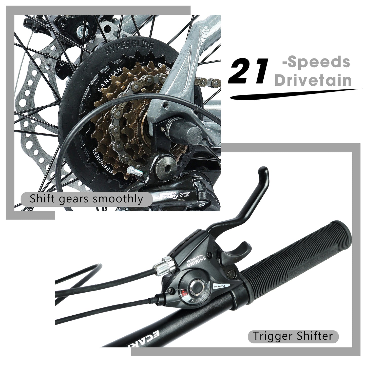 Mountain Bike – AllTrail 26” | Hardtail | 21-Speed | Grey-Black