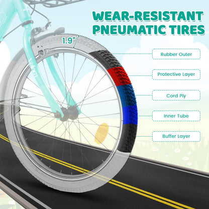 Kids Bike – CityCruze 20” | Coaster Brake | Single Speed | Green