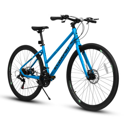 Road Bike – UrbanRide 700C | 21-Speed | Disc Brakes | Black Blue