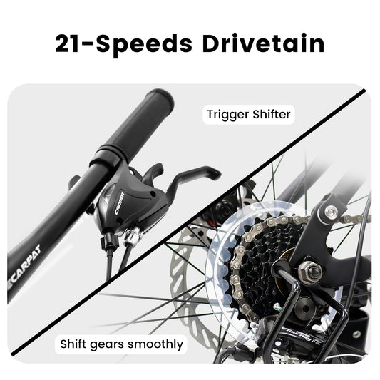 27.5” TrailX - Mountain Bike | Full Suspension | 21-Speed | Black Blue 2
