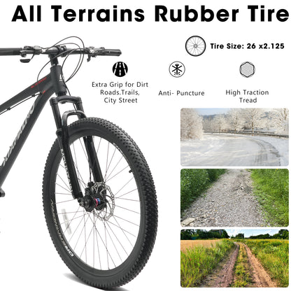 Mountain Bike – AllTrail 26” | Hardtail | 21-Speed | Black