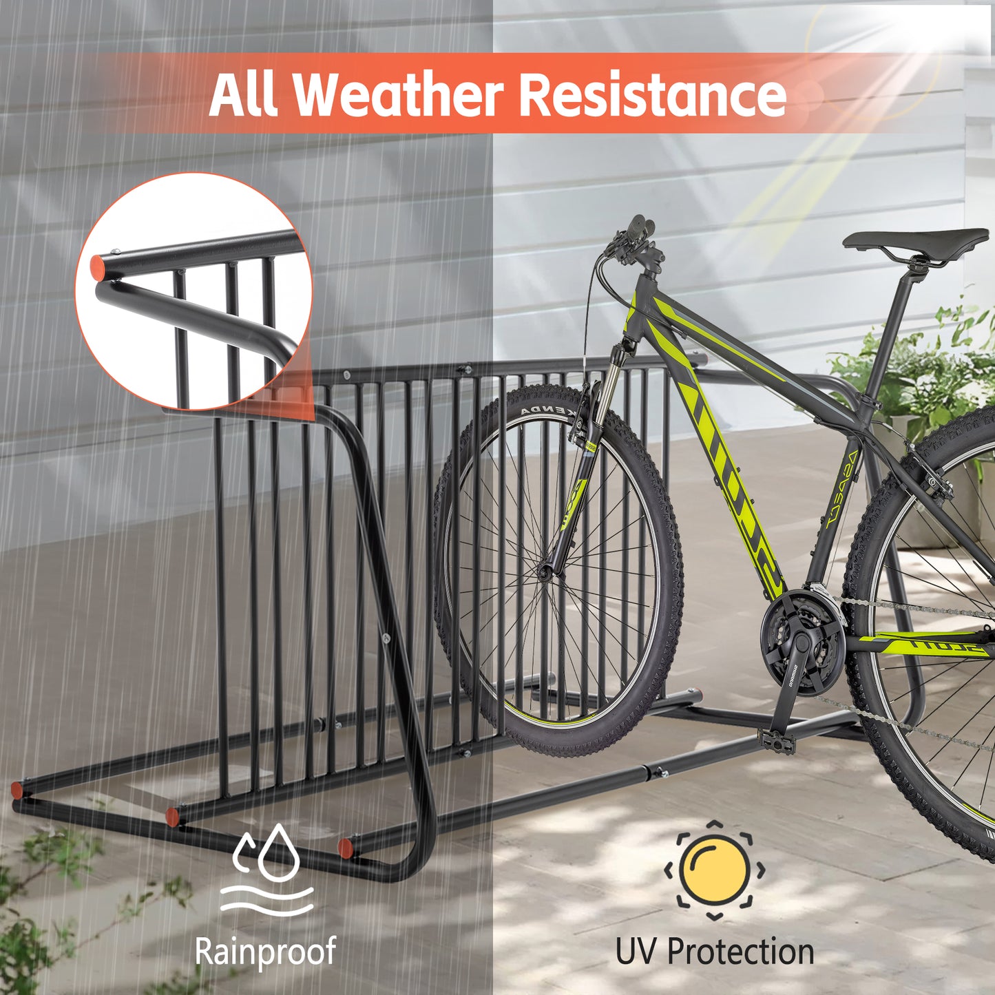 Bike Storage Rack – 10 Bike Capacity | Heavy-Duty Steel
