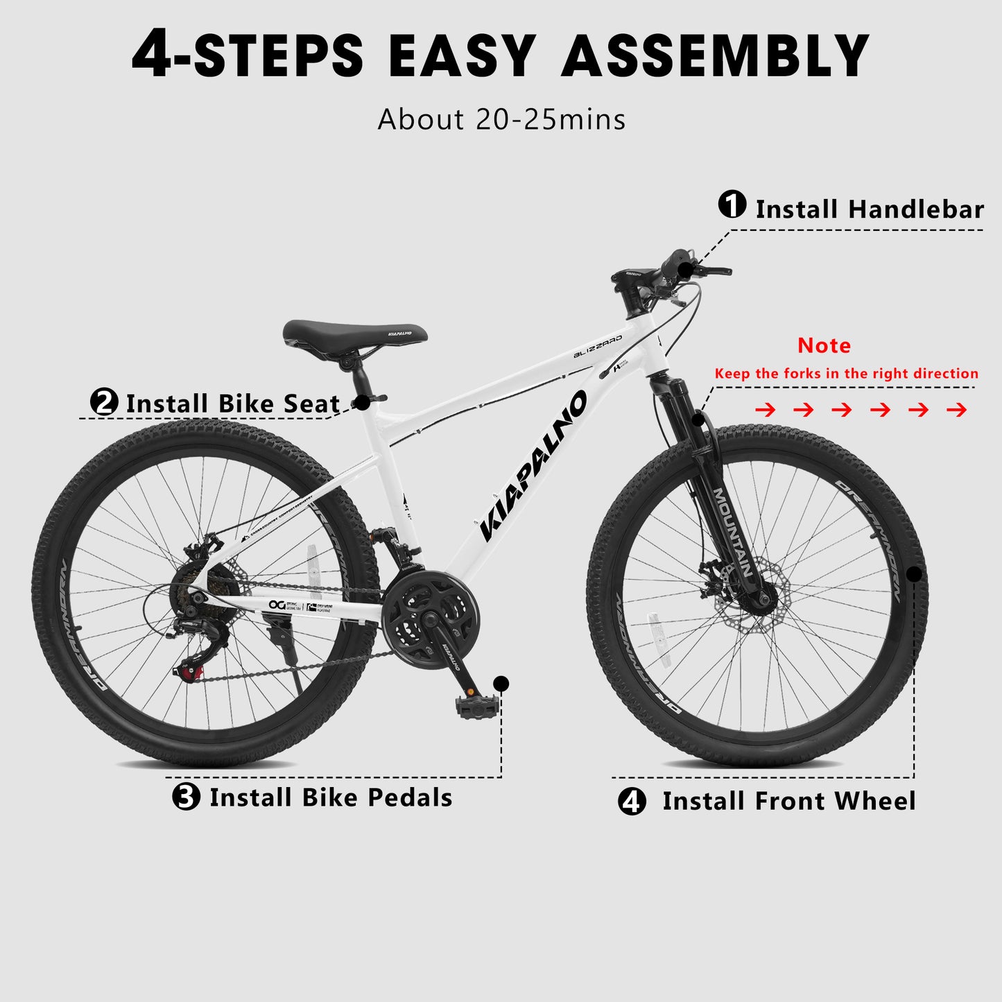 Mountain Bike – AllTrail 26” | Hardtail | 21-Speed | White