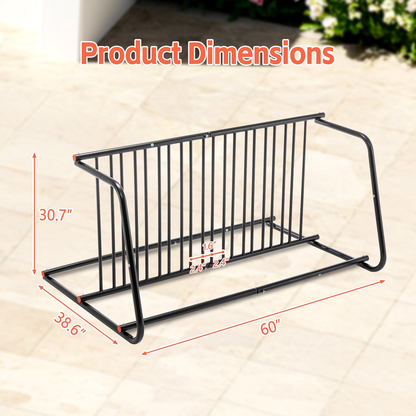 Bike Storage Rack – 10 Bike Capacity | Heavy-Duty Steel