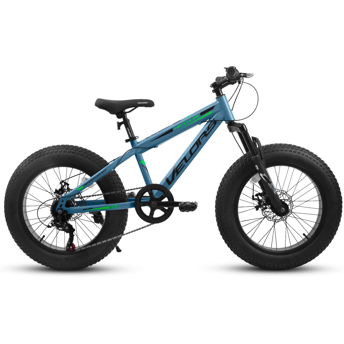 20" Fat Tire Mountain Bike – 7-Speed, Dual Disc Brakes (City & Trail)