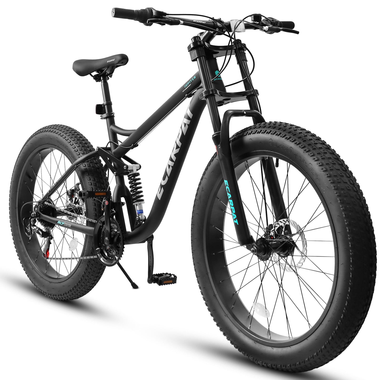 26" Full-Suspension Fat Tire Mountain Bike – 21-Speed Drivetrain (Men)