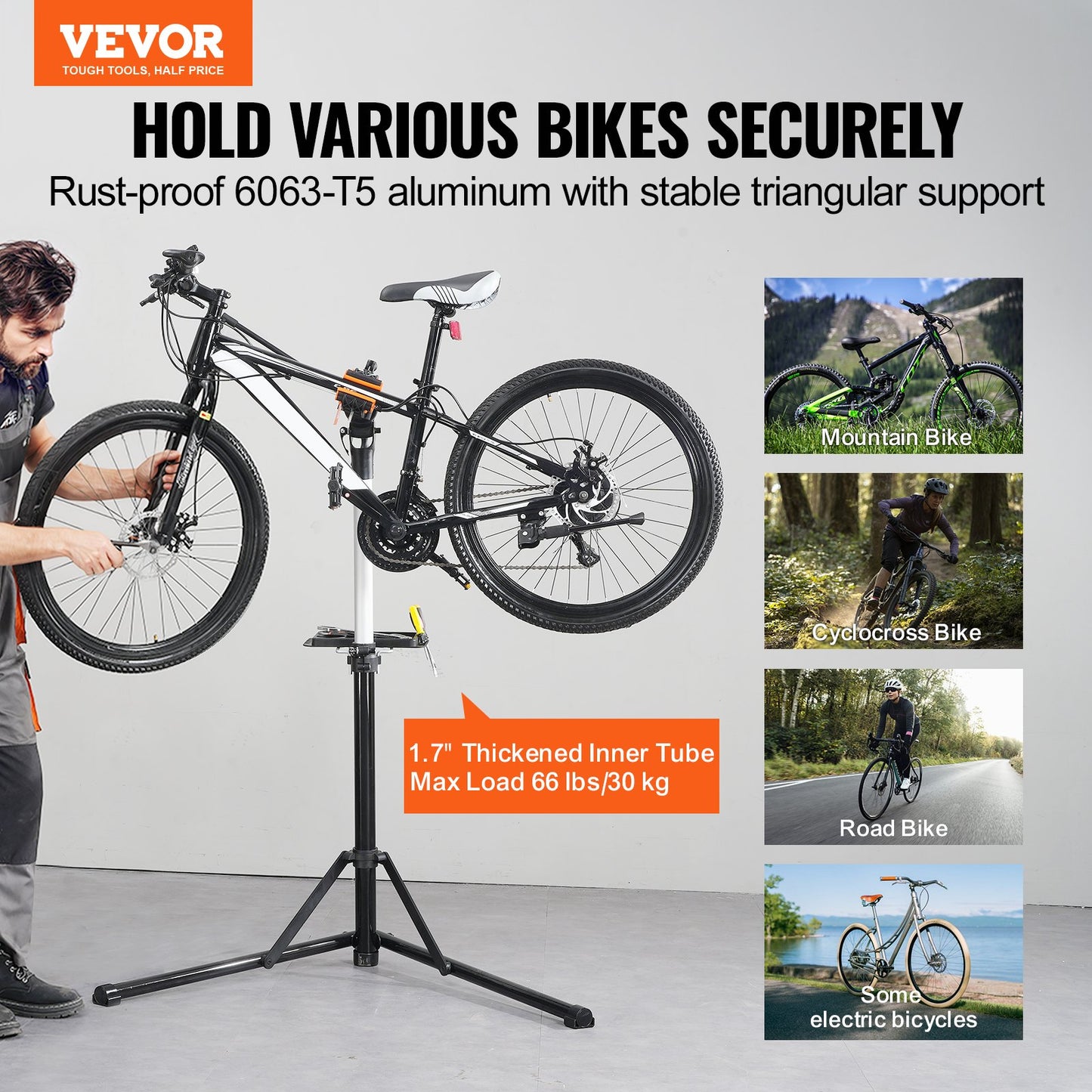 Bike Repair Stand – 66 lb Capacity | Aluminum Frame