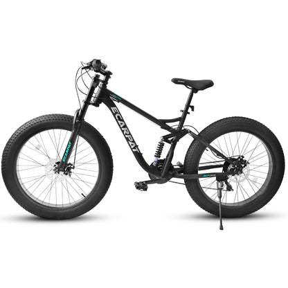 26" Trail Mountain Bike – Steel Frame, 21-Speed Shimano (Black)