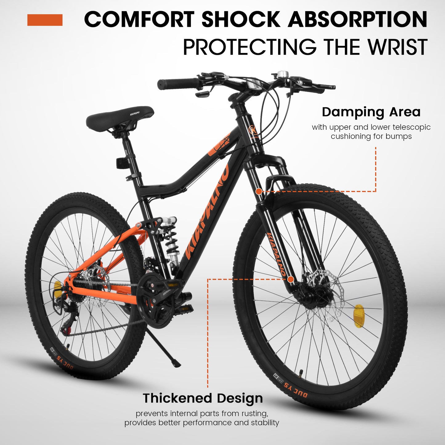 26" Shock-Absorbing Mountain Bike – 21-Speed Shimano (Unisex)