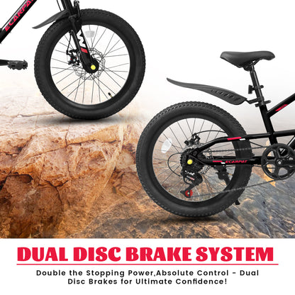 Kids Mountain Bike – TrailKid 20” | Front Suspension | 7-Speed | Black