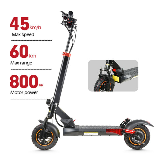 Electric Scooter, 500W-800W Motor,  48V Battery, 11inOff-Road Tires, Disc Brakes, 25-30 Km Range, Lightweight Aluminum Alloy Frame, LED Lights