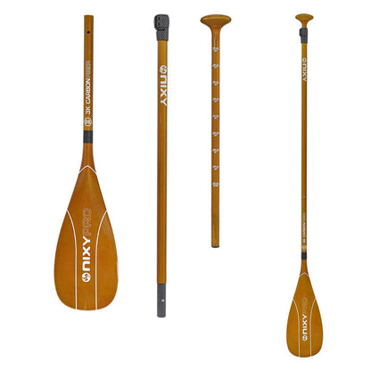 NIXY 3-Piece Adjustable 100% 3K Color Carbon Fiber SUP Pro Paddle