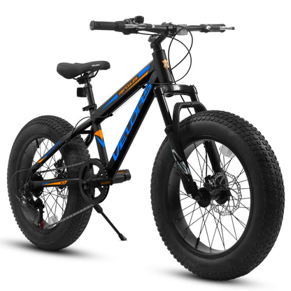 20" Fat Tire Mountain Bike – 7-Speed, Dual Disc Brakes (City & Trail)