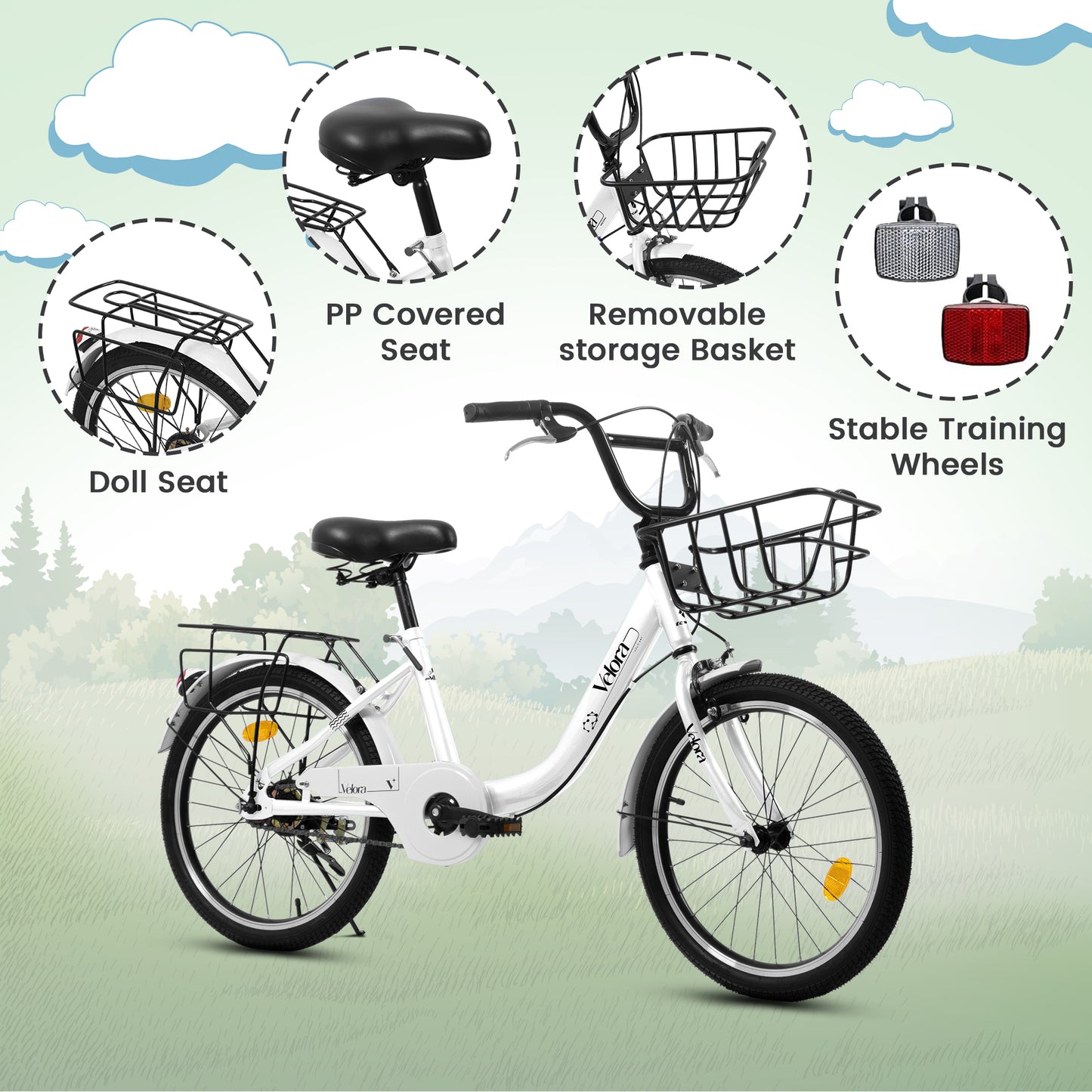 Kids Bike – CityCruze 20” | Coaster Brake | Single Speed | White