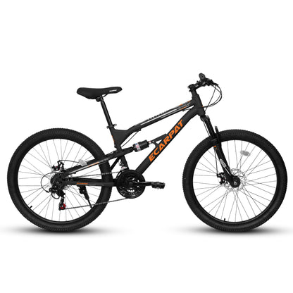 Mountain Bike – RidgeLine 26” | Hardtail | 21-Speed | Black-Orange