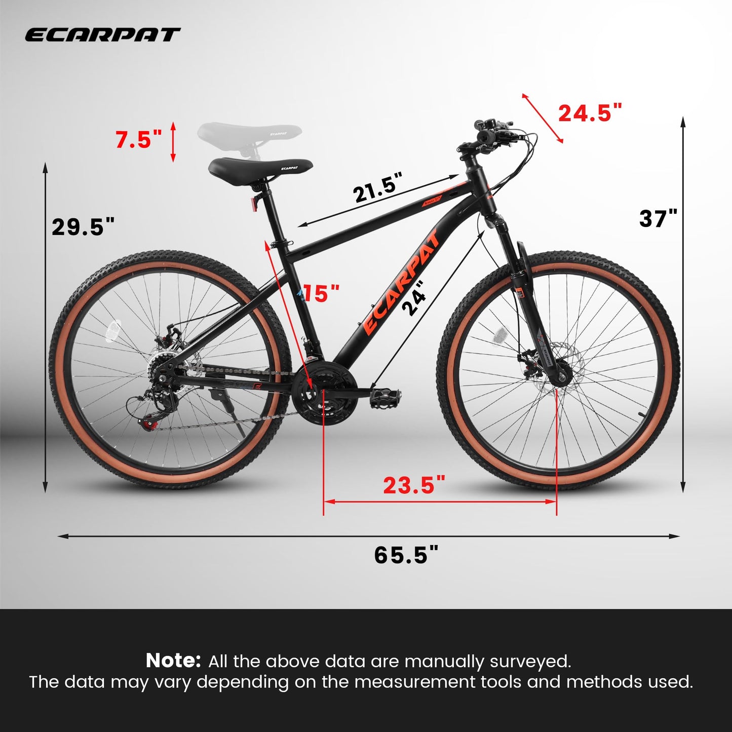 Mountain Bike – TrailLite 24” | Hardtail | 21-Speed | Red-Black