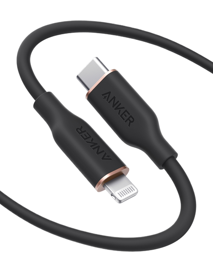 Anker 641 USB-C to Lightning Cable (Flow, 3 ft Silicone)
