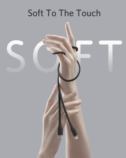 Anker 641 USB-C to Lightning Cable (Flow, 3 ft Silicone)