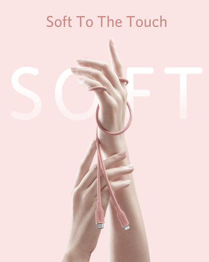 Anker 641 USB-C to Lightning Cable (Flow, 3 ft Silicone)