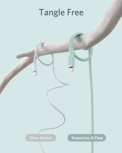 Anker 641 USB-C to Lightning Cable (Flow, 3 ft Silicone)