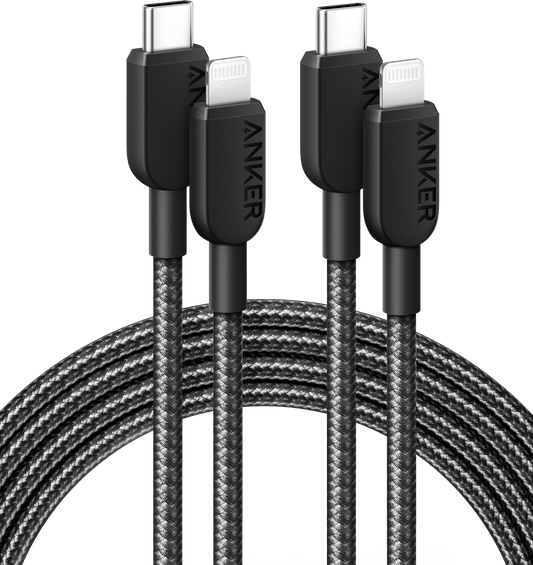 Anker 310 USB-C to Lightning Cable (6 ft, 2-Pack)