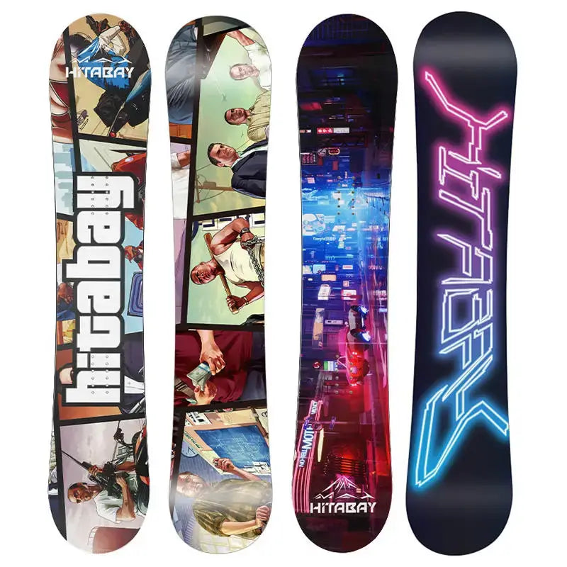 Snowboard with Aluminum Skis & Bindings