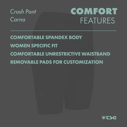 TSG -  Protective Shorts for Women- Crash Pant Carna - Black