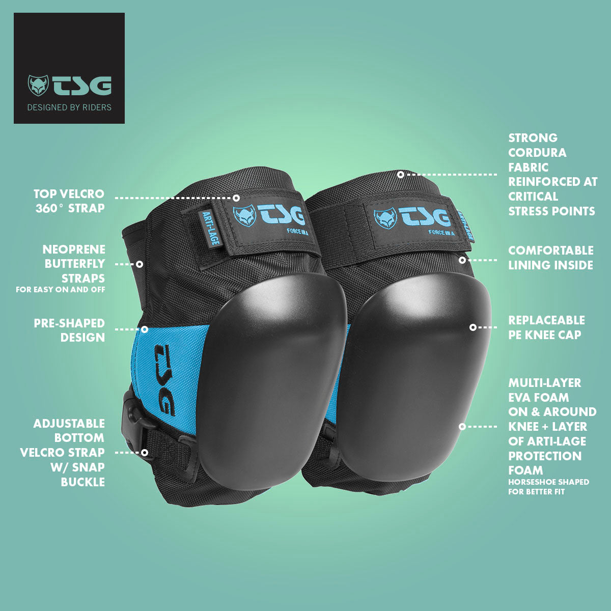 TSG - Kneepad Force III A (Skate Knee Pads)
