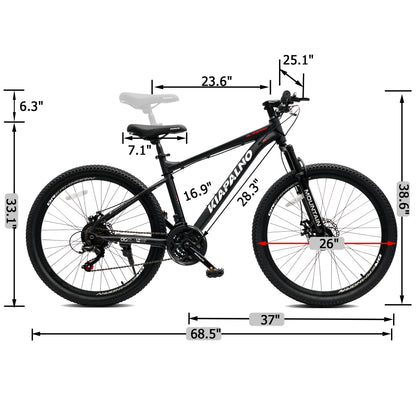 Mountain Bike – AllTrail 26” | Hardtail | 21-Speed | Black